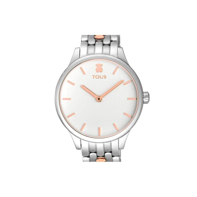 Reloj TOUS Mini Icon Mujer Analógico Plateado y Rosado 100350655