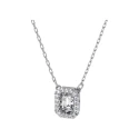 Gargantilla Swarovski Millenia Mujer Baño Rodio, Cristal Blanco y Circonita Transparente 5599177