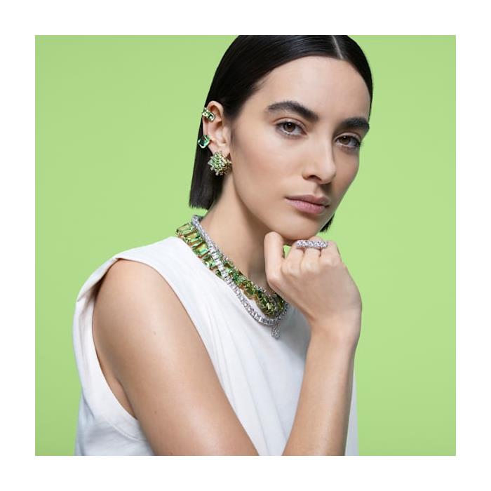 Gargantilla Swarovski Millenia Mujer Baño Rodio, Cristal Blanco y Circonita Transparente 5599177