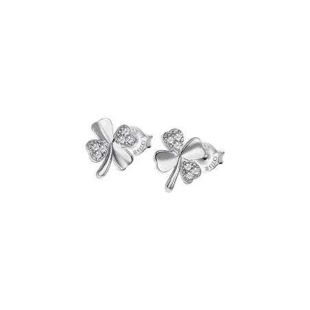 Pendientes Lotus Silver Pure Essential Mujer Trébol Plata y Circonitas LP3108-4/1