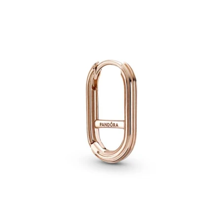 Pendiente Pandora Me Eslabón Ovalado Pavé Rose 289657C00
