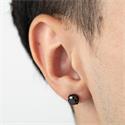Pendientes Lotus Style Men´S Earrings Hombre Acero Inoxidable Circonita Negra LS2167-4/2