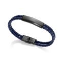 Pulsera Viceroy Fashion Air Hombre Piel trenzada Azul y Acero Inoxidable Negro 1301P09013
