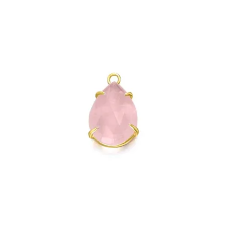 Complemento Pendiente LeCarré Mujer Plata Baño Oro y Cuarzo Rosa LB099RS.00