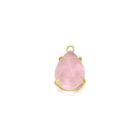 Complemento Pendiente LeCarré Mujer Plata Baño Oro y Cuarzo Rosa LB099RS.00