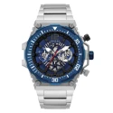 Reloj Guess Exposure Hombre Multifunción Plateado y Azul GW0324G1