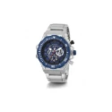 Reloj Guess Exposure Hombre Multifunción Plateado y Azul GW0324G1