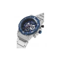 Reloj Guess Exposure Hombre Multifunción Plateado y Azul GW0324G1