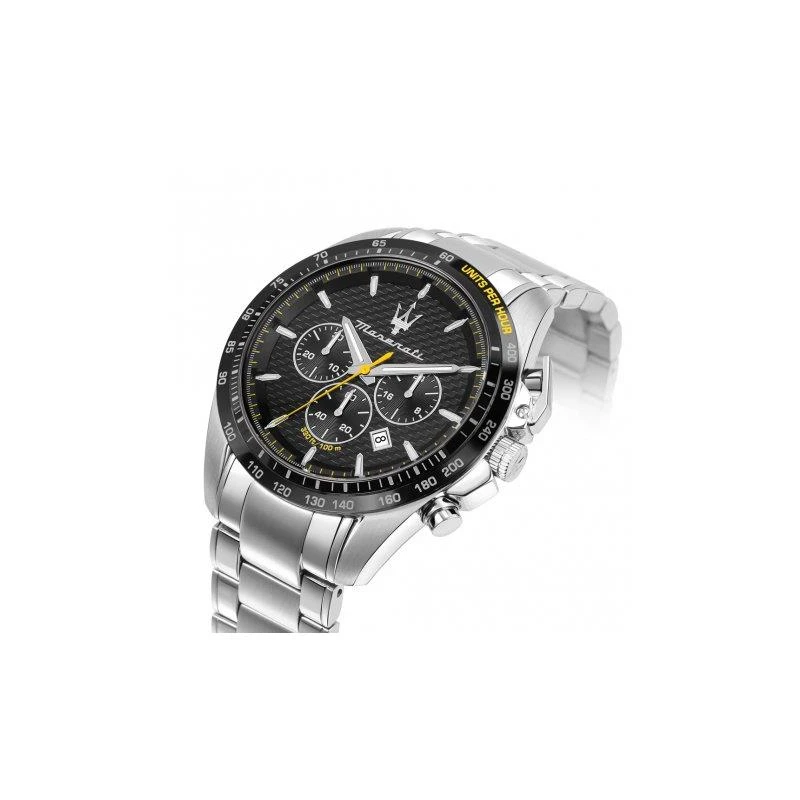Reloj Maserati Traguardo Hombre Cronógrafo Plateado y Negro R8873612042
