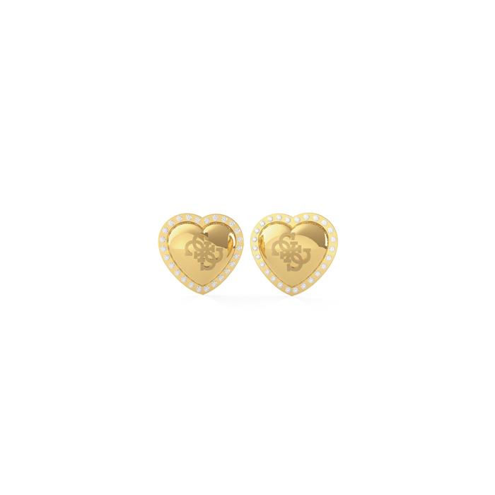 Pendientes Guess That`s Amore Mujer Corazón Acero Inoxidable Baño Oro y Circonitas JUBE01073JWYGT-U
