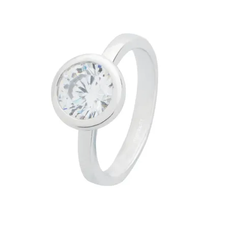 Anillo Itemporality Mujer Plata Baño Rodio y Circonita SRN-101-081