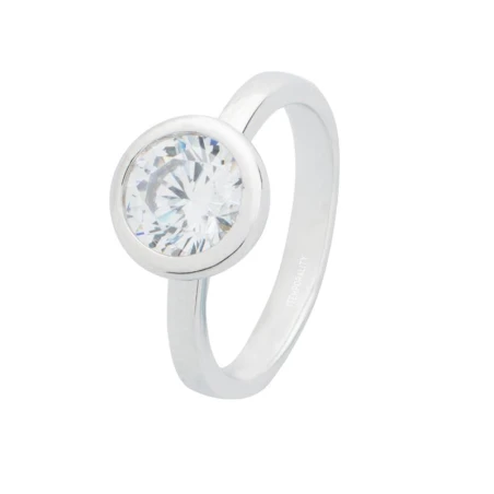 Anillo Itemporality Mujer Plata Baño Rodio y Circonita SRN-101-081