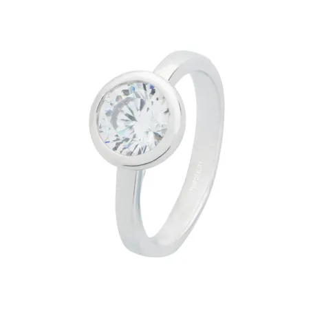 Anillo Itemporality Mujer Plata Baño Rodio y Circonita SRN-101-082