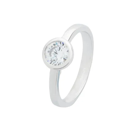 Anillo Itemporality Mujer Plata Baño Rodio y Circonita SRN-101-084