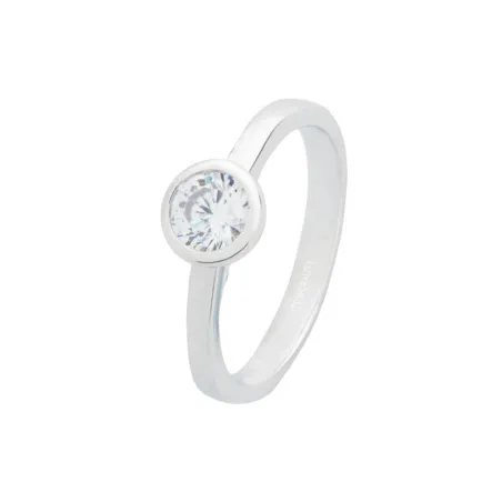 Anillo Itemporality Mujer Plata Baño Rodio y Circonita SRN-101-085