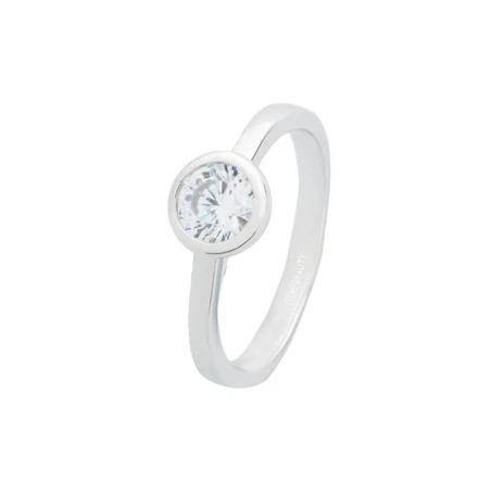 Anillo Itemporality Mujer Plata Baño Rodio y Circonita SRN-101-085