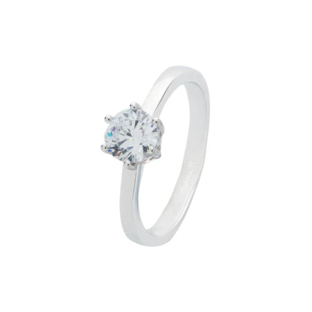 Anillo Itemporality Mujer Plata Baño Rodio y Circonita SRN-101-092