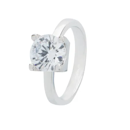 Anillo Itemporality Mujer Plata Baño Rodio y Circonita SRN-101-093