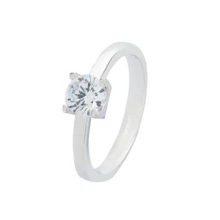 Anillo Itemporality Mujer Plata Baño Rodio y Circonita SRN-101-096