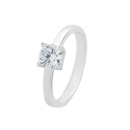 Anillo Itemporality Mujer Plata Baño Rodio y Circonita SRN-101-096