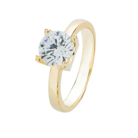 Anillo Itemporality Mujer Plata Baño Oro y Circonita SRN-201-093