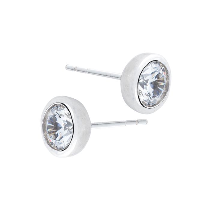 Pendientes Itemporality Mujer Plata Baño Rodio y Circonita SEA-101-165-06