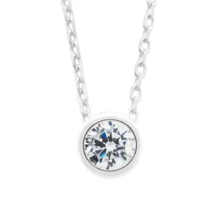 Gargantilla Itemporality Mujer Plata Baño Rodio y Circonita SNL-101-024-02