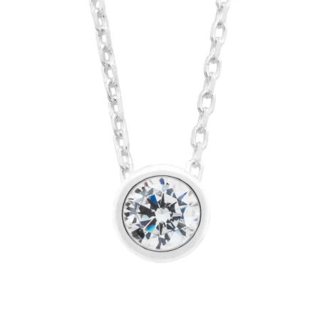 Gargantilla Itemporality Mujer Plata Baño Rodio y Circonita SNL-101-024-02