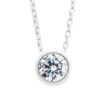 Gargantilla Itemporality Mujer Plata Baño Rodio y Circonita SNL-101-024-03
