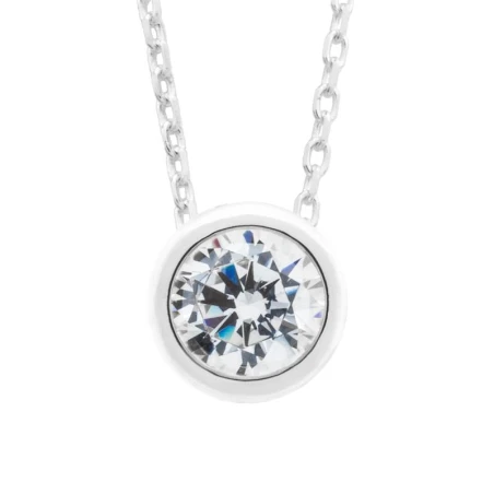 Gargantilla Itemporality Mujer Plata Baño Rodio y Circonita SNL-101-024-04