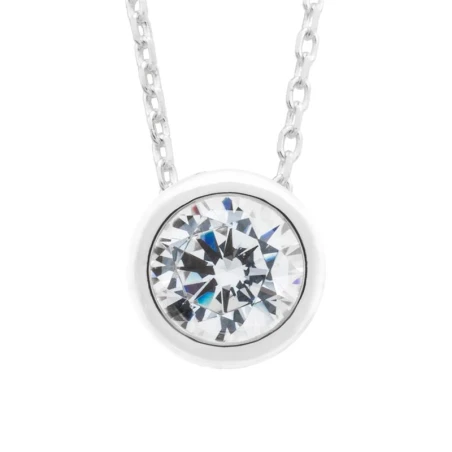 Gargantilla Itemporality Mujer Plata Baño Rodio y Circonita SNL-101-024-05