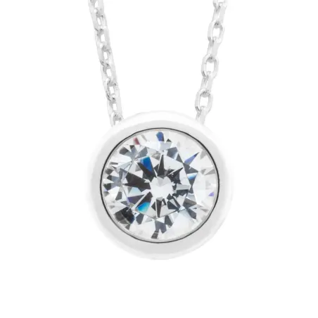Gargantilla Itemporality Mujer Plata Baño Rodio y Circonita SNL-101-024-06