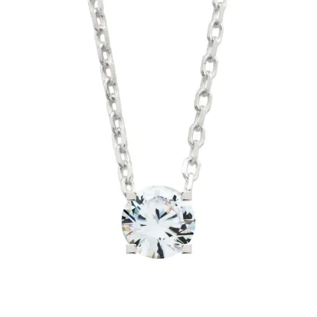 Gargantilla Itemporality Mujer Plata Baño Rodio y Circonita SNL-101-026-01