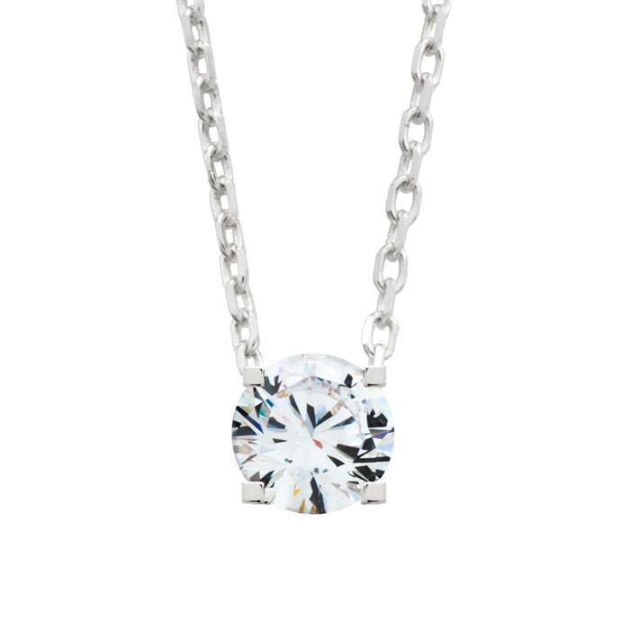 Gargantilla Itemporality Mujer Plata Baño Rodio y Circonita SNL-101-026-02