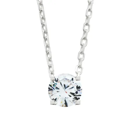 Gargantilla Itemporality Mujer Plata Baño Rodio y Circonita SNL-101-026-02