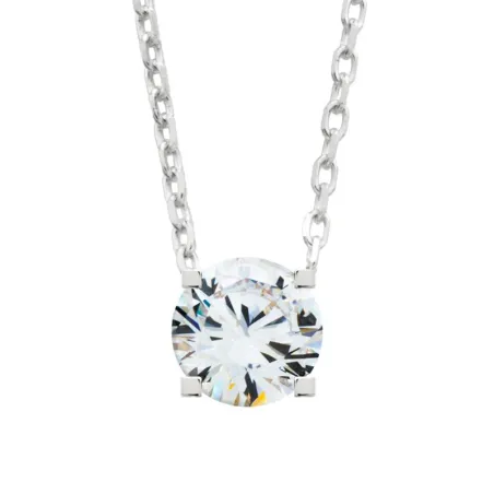 Gargantilla Itemporality Mujer Plata Baño Rodio y Circonita SNL-101-026-03