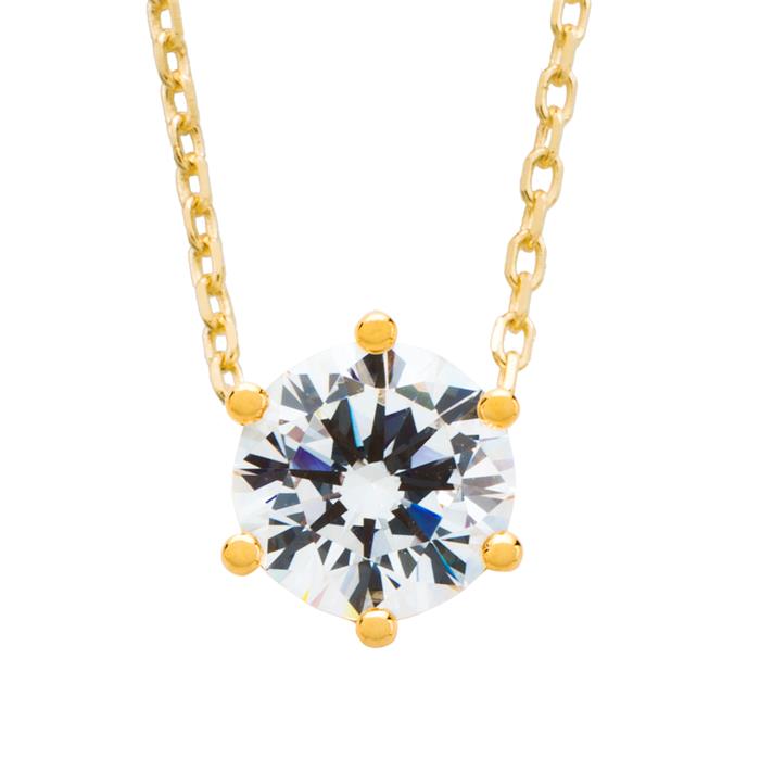 Gargantilla Itemporality Mujer Plata Baño Oro y Circonita SNL-201-025-05