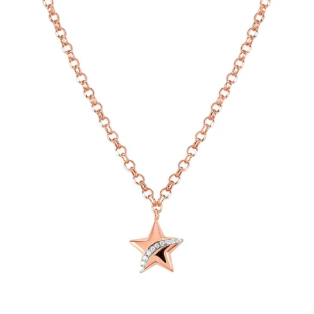 Gargantilla Nomination SweetRock Romance Mujer Estrella Plata Baño Rosado y Circonitas 148032/033