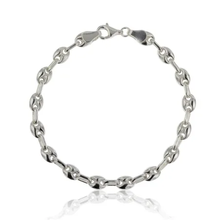 Pulsera Calabrote Mujer Plata Baño Rodio PPU3682