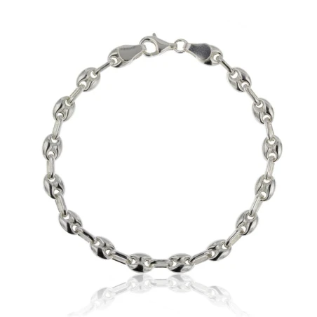 Pulsera Calabrote Mujer Plata Baño Rodio PPU3682