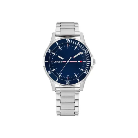 Reloj Tommy Hilfiger Niño Comunión Plateado y Azul Analógico 1720018
