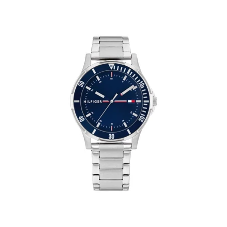 Reloj Tommy Hilfiger Niño Comunión Plateado y Azul Analógico 1720018