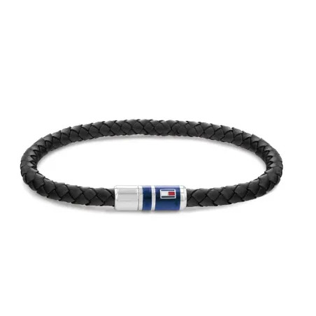 Pulsera Tommy Hilfiger Hombre Cuero Negro 2790293