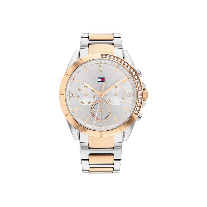 Reloj Tommy Hilfiger Kennedy Mujer Acero Inoxidable Plateado y Rosado Multifunción 1782387