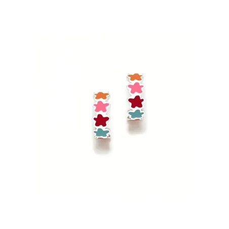 Pendientes Agatha Ruiz de la Prada Freedom Mujer/Niña Plata Baño Rodio y Esmalte Multicolor 015FRE
