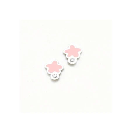 Pendientes Agatha Ruiz de la Prada Niña Nube Plata Baño Rodio y Circonita 045NBE