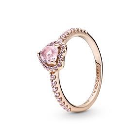 Anillo Pandora Rose Corazón Brillante Elevado Rosa 188421C04