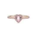 Anillo Pandora Rose Corazón Brillante Elevado Rosa 188421C04