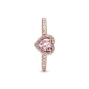 Anillo Pandora Rose Corazón Brillante Elevado Rosa 188421C04