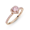 Anillo Pandora Rose Corazón Brillante Elevado Rosa 188421C04